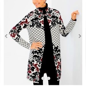 Chico’s Contrast Scroll Cardigan Chico’s size (1) Regular size M